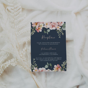 Eucalyptus Garden Rose Floral Wedding Reception Enclosure Card