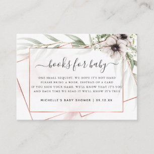 Eucalyptus Geometric Baby Shower Book Request Enclosure Card
