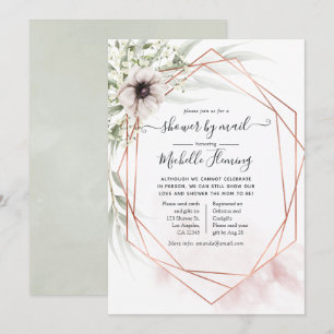 Eucalyptus Geometric Baby Shower by Mail Invitation