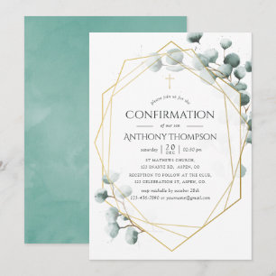 Eucalyptus Geometric Confirmation Invitation