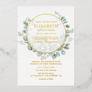 Eucalyptus Geometric Gold Wedding