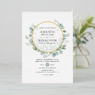 Eucalyptus Geometric Gold Wedding