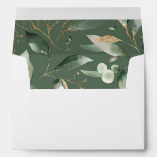 Eucalyptus Glow Gold - Green Envelope - Grey