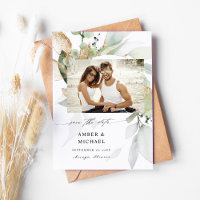 Eucalyptus Glow Photo Save the Date 3
