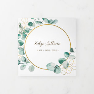 Eucalyptus Gold Circle Trifold Brochure