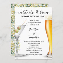 Eucalyptus Gold Cocktails & Brews Couples Shower