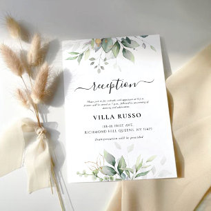 Eucalyptus Gold Floral Wedding Enclosure Card