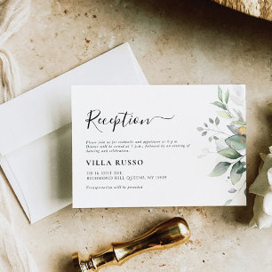 Eucalyptus Gold Floral Wedding Enclosure Card