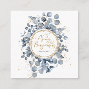 Eucalyptus Gold Glitter Code 01 - RSVP 2 Enclosure Card