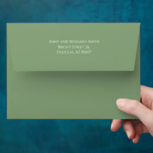 Eucalyptus Gold Glitter green envelope 4
