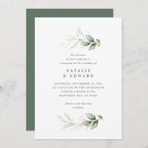Eucalyptus gold modern minimal elegant wedding