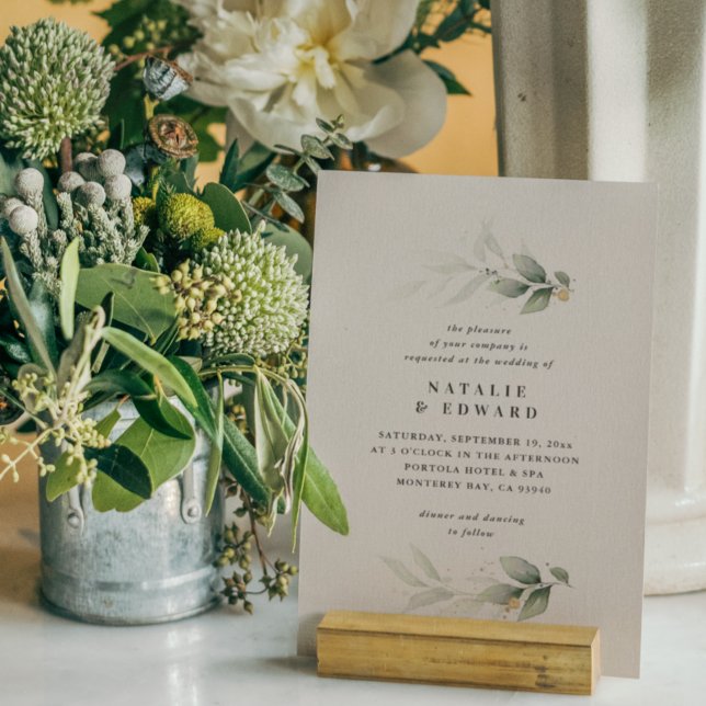 Eucalyptus gold modern minimal elegant wedding (Creator Uploaded)