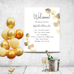 Eucalyptus golden wedding program  poster