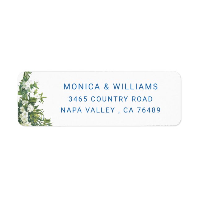 Eucalyptus Green Foliage Return Address Label (Front)
