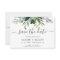 Eucalyptus Green Foliage Save the Date Card
