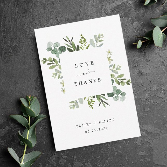Eucalyptus Green Foliage Thank You Card (Creator Uploaded)