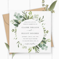 Eucalyptus Green Foliage Wedding Square