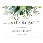 Eucalyptus Green Foliage Wedding Welcome Sign