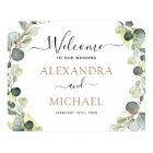 Eucalyptus Green Gold Foil Wedding Welcome Sign