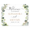 Eucalyptus Green Gold Foil Wedding Welcome Sign