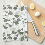 Eucalyptus Green leaves pattern Tea Towel<br><div class="desc">Introduce a touch of nature-inspired elegance into your kitchen with the Eucalyptus Green Leaves Pattern Kitchen Towel. This beautiful and functional towel showcases a captivating pattern of soft green and dark green eucalyptus leaves, creating a refreshing and inviting ambiance. Designed to elevate your kitchen decor, this towel is adorned with...</div>