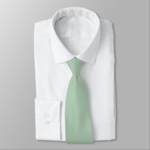 Eucalyptus Green Solid Colour Bridal Party Men's Tie