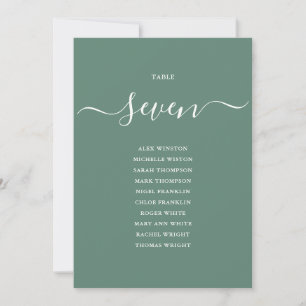 Eucalyptus Green Table Number Seating Chart