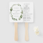 Eucalyptus Green Wreath Wedding Program