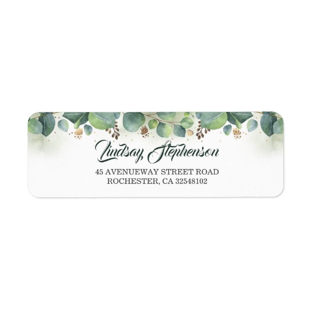 Eucalyptus Greenery and Gold Wedding (Front)