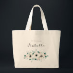 Eucalyptus Greenery anemone floral bridesmaid Large Tote Bag<br><div class="desc">Modern chic watercolor eucalyptus greenery and anemone floral design,  with personalised bridesmaid name,  elegant and stylish,  great personalised bridesmaid gifts for rustic wedding,  botanical wedding and beach wedding in spring and summer. 
See all the matching pieces in collection</div>
