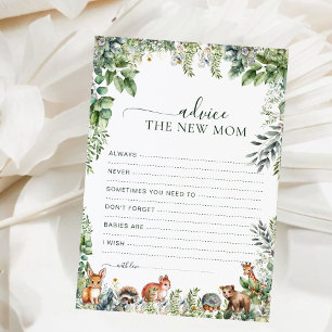  Eucalyptus Greenery Baby Shower Advice Card