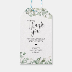 Eucalyptus Greenery Baby Shower Favour Tags