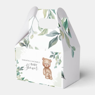 Eucalyptus Greenery Bear Couples Baby Shower Favour Box