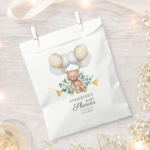 Eucalyptus Greenery Bearly Wait Bear Baby Shower Favour Bags