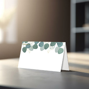 Eucalyptus Greenery Blank Wedding Place Cards