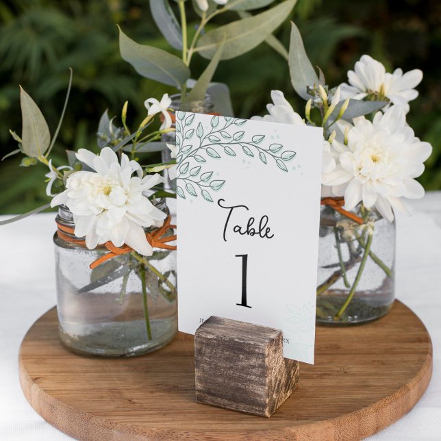 Eucalyptus Greenery Boho Elegant Table Card (Creator Uploaded)