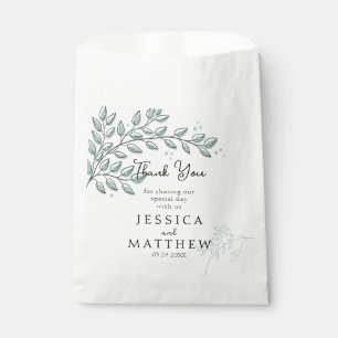 Eucalyptus Greenery Boho Elegant Wedding Favour Bags