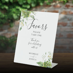 Eucalyptus Greenery Botanical Elegant Favours Pedestal Sign
