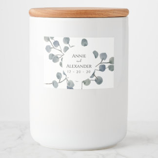 Eucalyptus Greenery Botanical Watercolor Food Label