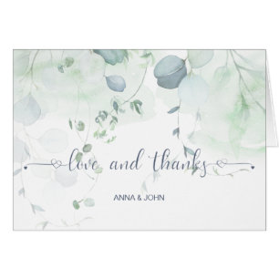 Eucalyptus Greenery Botanical Wedding Thank You