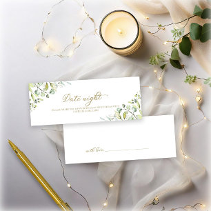 Eucalyptus Greenery Bridal Shower Date Night Cards