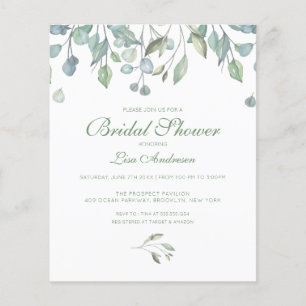 Eucalyptus Greenery Bridal Shower Invitation