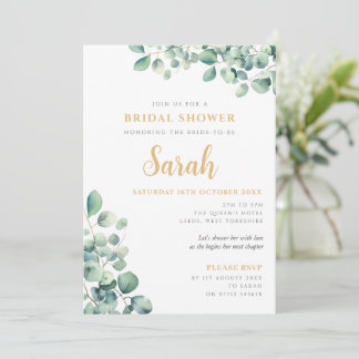 Eucalyptus Greenery Bridal Shower Invitation
