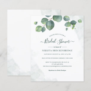 Eucalyptus Greenery Bridal Shower Invitation