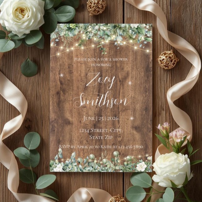 Eucalyptus Greenery Bridal Shower Invitation (Creator Uploaded)
