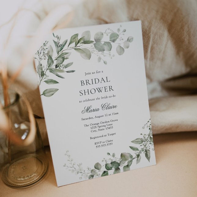 Eucalyptus Greenery Bridal Shower Invitation (Creator Uploaded)