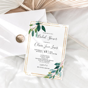 Eucalyptus Greenery Bridal Shower Invitations