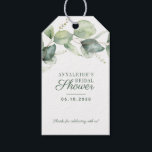 Eucalyptus Greenery Bridal Shower Thank You Favour Gift Tags<br><div class="desc">Eucalyptus Greenery Bridal Shower Thank You Favour Gift Tags</div>