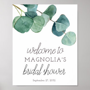 Eucalyptus Greenery Bridal Shower Welcome Sign