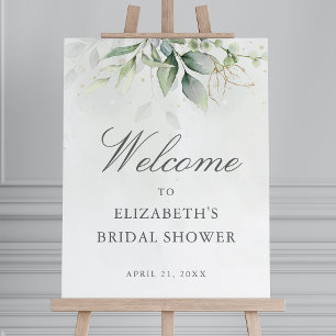 Eucalyptus Greenery Bridal Shower Welcome Sign